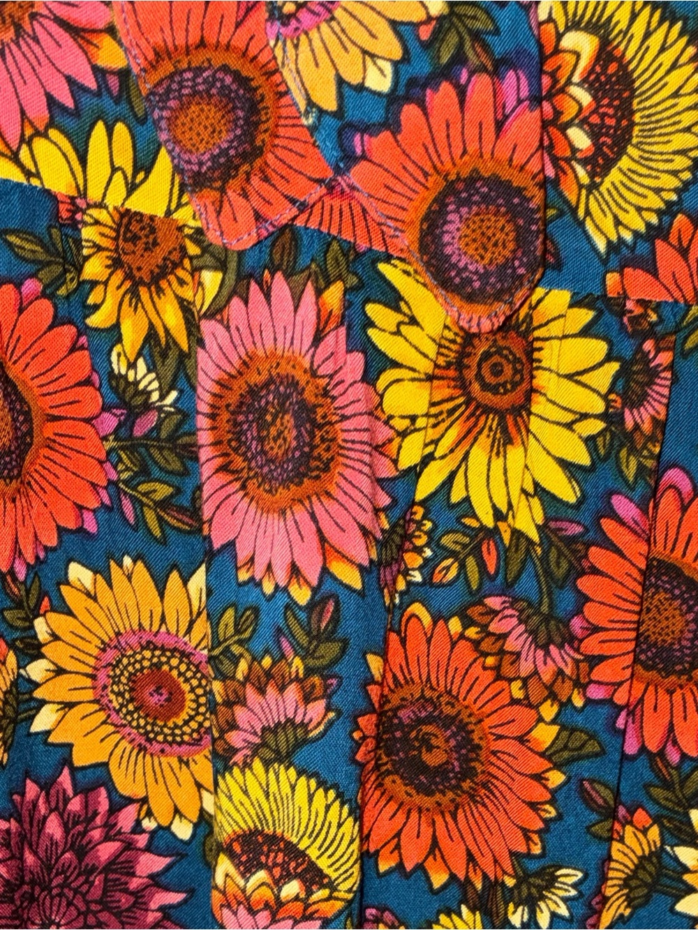 NATURAL LIFE Patti Tie-Front Maxi Dress in Red Sunflower Boho Hippie Summer - Picture 6 of 8